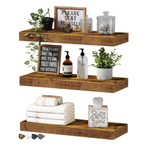Floating Shelves for Wall Bathroom Shelf Bedroom Kitchen Living Room Hanging Book Shelves Small Farmhouse Decor 16 inch Set of 3